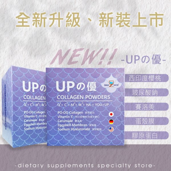 <font color=6666cc>【UPの優】日本/魚膠原蛋白/美國/西印度櫻桃/德國/賽洛美/蛋殼膜/玻尿酸鈉</font><br>NT$980